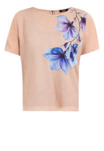 Krizia Digital Print Round Neck Blouse Top