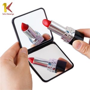 IMP.J410 Cermin Mini Travel C584 Cermin Saku Kaca Rias Makeup Lipat Double Model Segiempat / Cermin Makeup Petak / Cermin Rias Kecil Lipat
