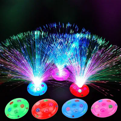 1PCS Beautiful Romantic Color Changing LED Fiber Optic Nightlight Lamp Small Night Light Chrismas Party Home Decoration