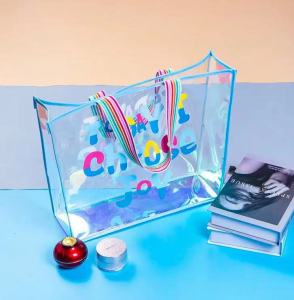 กระเป๋าPVC Beach Bag กระเป๋าพลาสติกแบบใส กันน้ำ สามารถใส่เสื้อผ้าไปว่ายน้ำ ออกกำลังกายไปทะเล