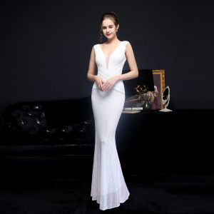 Fashion Bridemaid Off Shoulder Maxi Sequin Skirt Women Formal Evening Gown Long Sparking Black Dinner Party Dress for Wedding