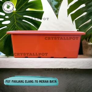 Pot Bunga Tanaman Persegi Panjang Egp 65 Cm Merah Bata - PANJANG EGP 70 ELANG