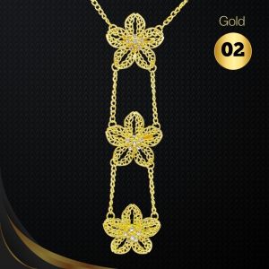 Dokoh Kerongsang Brooch Rantai Baju Kebaya Kurung Batu Premium Gold Silver Raya Nikah Budak Dewasa