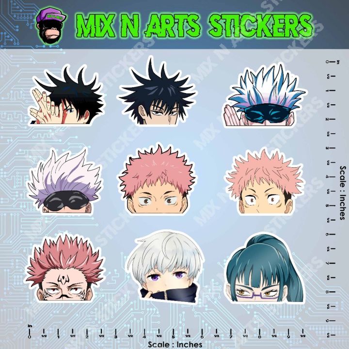 Jujutsu Kaisen Peeker Waterproof Laminated Vinyl Sticker SOLD PER PIECE ...