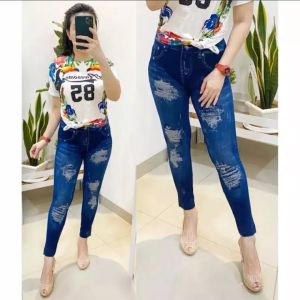 ARTIS STORE./Legging riped jeans import/legging import wanita