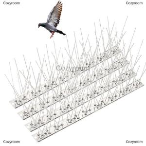 [COD] Cozyroom ชุดตะปูหนามนกพิราบกันนกสแตนเลส อุปกรณ์ป้องกันนกขับไล่การควบคุมศัตรูพืชในสวนระเบียงระเบียง