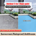 🔥1000g With Brush🔥 GOMOO 3 In 1 Epoxy Floor Paint Cement Floor Paint Wear-Resistant Waterproof Molded in one pass Suitable For Warehouse Workshop Outdoor Indoor Garage Office Gym Factory Playground Shopping Mall. 