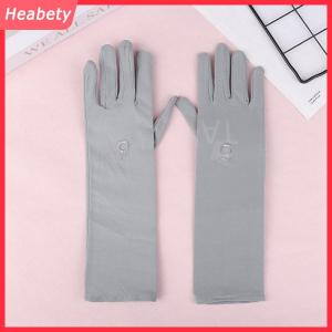 Heabety 1 cặp găng tay Kem chống nắng lái xe găng tay căng Phụ Nữ Chống UV giữa dài thoáng khí găng tay cho mùa xuân mùa hè Găng tay mỏng