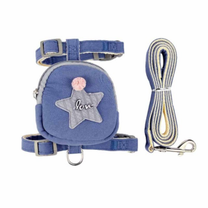 Multifunction Pet Harness Leash with Backpack Going Out Walking Dog Strap