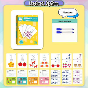 [Choo Choo Toy] ABC Writing Number Alphabet Recognition Vocabulary Flash Card 数字练习卡 字母练习卡 Kad Penulis Abjab -BT451