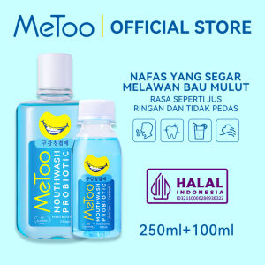 MeToo Mouthwash Fresh Mint 250ml+100ml/ nafas segar / menghilangkan bau mulut / kumur karang gigi [nasa shop]