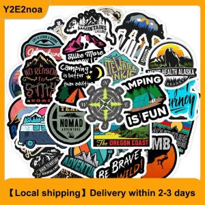 【Local shipping】 50 PCS Camping Landscape Stickers Outdoor Adventure Climbing Waterproof Sticker