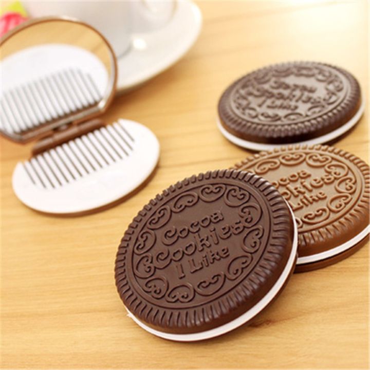 MAGIC หวีพับได้ ชุดกระจกหวี2 in 1 มินิมินิ กระจกกระเป๋า รูปคุกกี้ ...