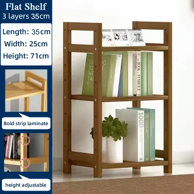 3/4layers Book shelf Rack Bathroom Shelves Toilets Bamboo Storage Shelf Multilayer Floor Type Bookshelf Wooden Storage Rack Bedroom Kitchen Storage Rack Modern Bookshelves Organizer Bookshelf for Office