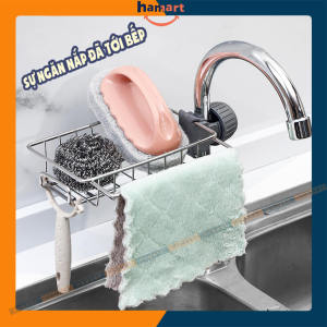 Giá INOX Gắn Vòi Rửa Chén Kệ Để Đồ Rửa Bát Treo Khăn Nhà Bếp Phòng Tắm Hamart Tiện Lợi