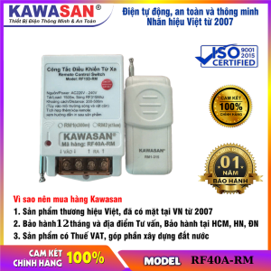Công tắc điều khiển từ xa bằng remote cho máy bơm đèn chiếu sáng ... công suất 1500w RF40A-RM BẢO HÀNH CHÍNH HÃNG 12 THÁNG