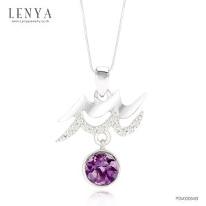 LENYA จี้ Zodiac พลอยอเมทิสต์ ราศีกุมภ์ เสริมความสงบ มีสติ มั่งคั่ง ตัวเรือนเงินแท้925 ชุบทองคำขาว