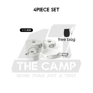 Naturehike Ceramic Cookware Set Non Stick Coating Cooking Set Pot Set Kettle Pan Pot Camping Outdoor Picnic CNK2450CF013