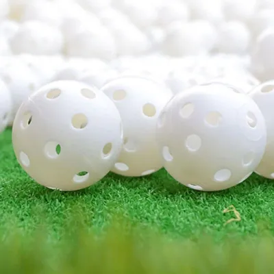 10Pcs 41mm Golf Training Balls Plastic Airflow Hollow with Hole Ball Accessories
