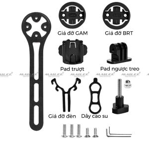 Giá Đỡ Đồng Hồ Xe Đạp ESL-203 Loại Thẳng Đỡ Đồng Hồ Tốc Độ/ Đèn Pin Cho Xe đạp Road Touring Đinh Ốc Dưới - kavisota