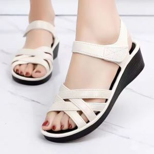 Womens sandals with non slip soft sole waterproof lightweight thick sole soft sole comfortable wedge heel womens sandals