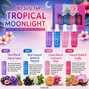 Bộ Xịt Thơm Toàn Thân Body Mist Tropical Moonlight 4 x 40ml Lưu Hương Lâu Nhẹ Nhàng Tươi Mới
