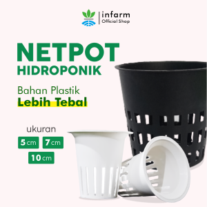 Infarm Netpot Hitam 5 cm Hidroponik DFT NFT Rakit Apung 6 PCS