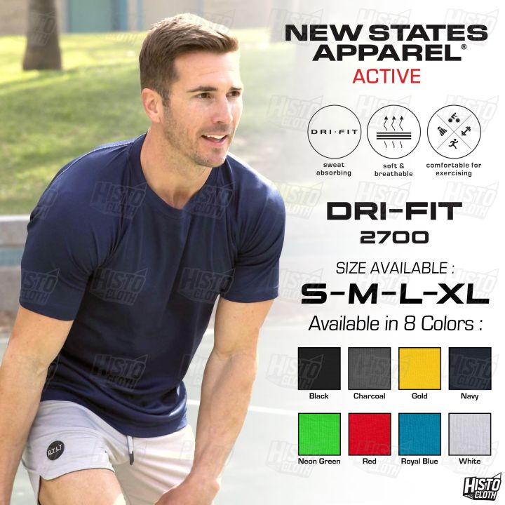 Kaos Olahraga NSA Active Dri-Fit New States Apparel 2700 Jersey