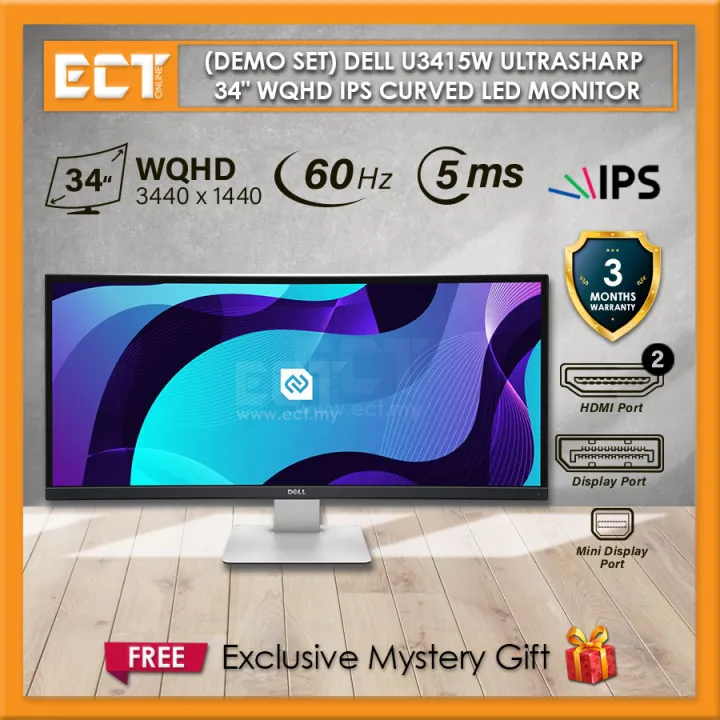 (DEMO SET) Dell UltraSharp 34 WQHD IPS Curved LED Monitor - U3415W (3440 x 1440 Resolution)