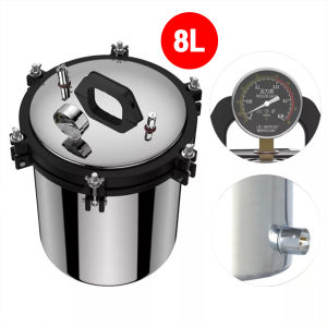 24L Stainless Steam Retort Machine Autoclave Medical Steam Sterilizer Dual Heating Disinfect Device