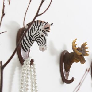 【2nd 50% off】Northern Europe creative animal hook home decoration wall decoration original resin crafts