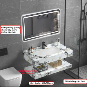 Bộ bàn đá lavabo 2 tầng đá Granite Cao cấp chống trầy xước chống bám bẩn Bề Mặt bóng gương siêu đẹp