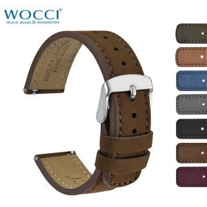 WOCCI Nubuck Top Grain Leather Watch Strap 18mm 19mm 20mm 21mm 22mm Men Women Replacement Band for Amazfit SamsungGalaxy Huawei2026