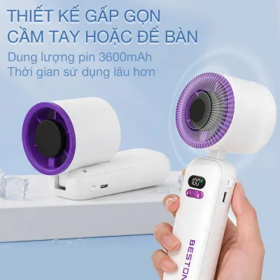 Quạt pin mini Quạt gió mạnh 100 tốc độ gió màn hình kỹ thuật số quạt cầm tay tuabin có thể điều chỉnh
