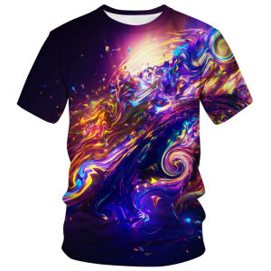 3D Printed Indian Psychedelic T-Shirt For Men Retro Ethnic Buddha Pattern Tees Summer Loose Round Neck Top Short Sleeve T Shirts