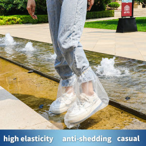 【COD】5pairs Waterproof Thick Plastic Shoes Cover for Rain Disposable Shoe Dust Covers Outdoor Rain Shoe Covers Boot Cover