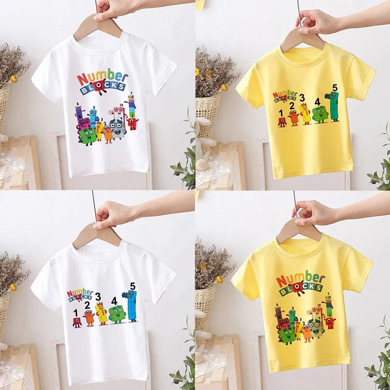 Numberblocks Boys Girls T-shirt Kids Clothes Number Blocks