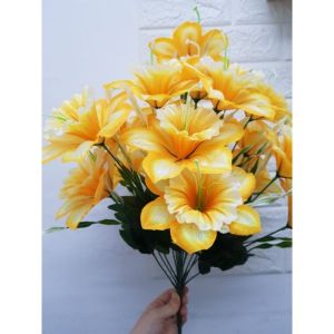 Bunga buket morning glory palsu artificial dekorasi cabang 18