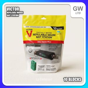 Victor Fast-Kill Refillable Mouse Bait Station 10 Blocks L2