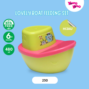 YOUNG YOUNG Tempat Makan Bayi Plastik BPA Free Model Perahu 230