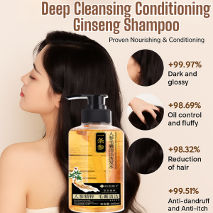 Ginseng Shampoo Herbal Anti-Hair Loss Shampoo with Biotin For Thicker Fuller Hair Fast Regrowth
