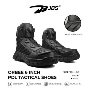 JBS Orbee 6 inch Hitam Tactical Sepatu Pdl Tali Putar