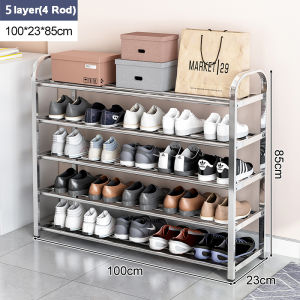 MOD 304 Stainless Steel Shoe Rack Storage Shelf Organizer Large Capacity Shoe Stand Rust Resistant Heavy Duty Metal Rack for Home Bedroom Entryway