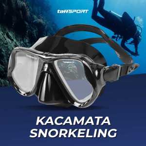 RAJA QYQ Kacamata Selam Anti Masuk Air Anti Kabut  Scuba Diving Mask Snorkeling Goggles with Snorkel