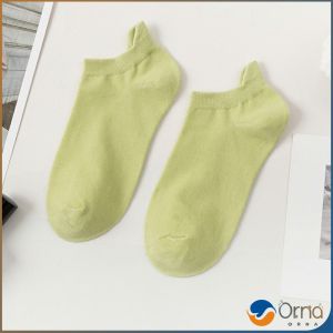Orna ถุงเท้าผู้หญิงผ้าฝ้าย ถุงเท้าซ่อนซับเหงื่อ กระชับแน่นไม่หลุดง่าย Boat socks
