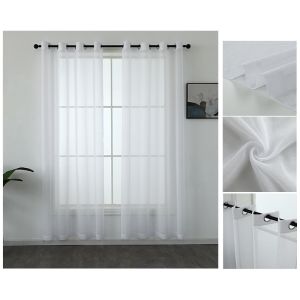 3 in 1 Curtain Set 100% Blackout Curtain For Windows 5.2"/6"/7.2"/8.3"/9" ft Double Layer with Black Liner Curtain