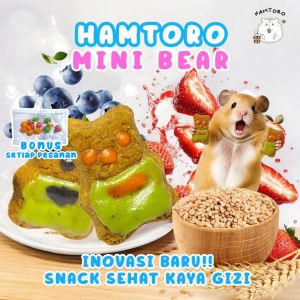 HAMTORO Mini Bear Healthy Treat I Cemilan Hamster Premium Kaya Serat Gandum