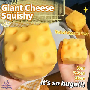 Oversized Cheese Squishy Toy Shapeable Slow Rebound Squeeze Ball Creative Stress Relief Toy