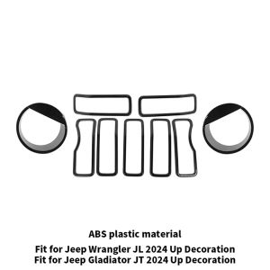 mv1 JeCar Car Headlight Decorative Ring - Bird Style Front Lamp Trim for Jeep Wrangler JL 2018 Up for Jeep Gladiator JT 2018 Up 5B9Z7