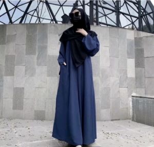 GAMIS ABAYA TURKEY POLOS WANITA BUSUI SIMPEL TERBARU CANTIK//GAMIS ABAYA POLOS WANITA DEWASA JUMBO